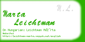 marta leichtman business card